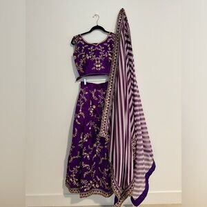 Purple Indian lengha